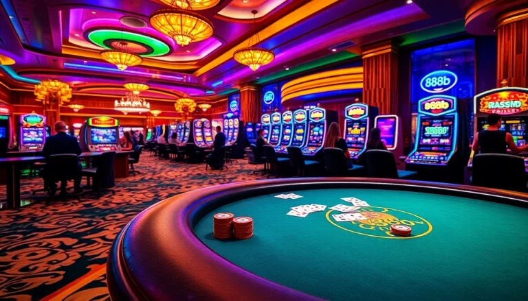 Players winning at a poker table in an elegant casino setting, highlighting the excitement of 888b.