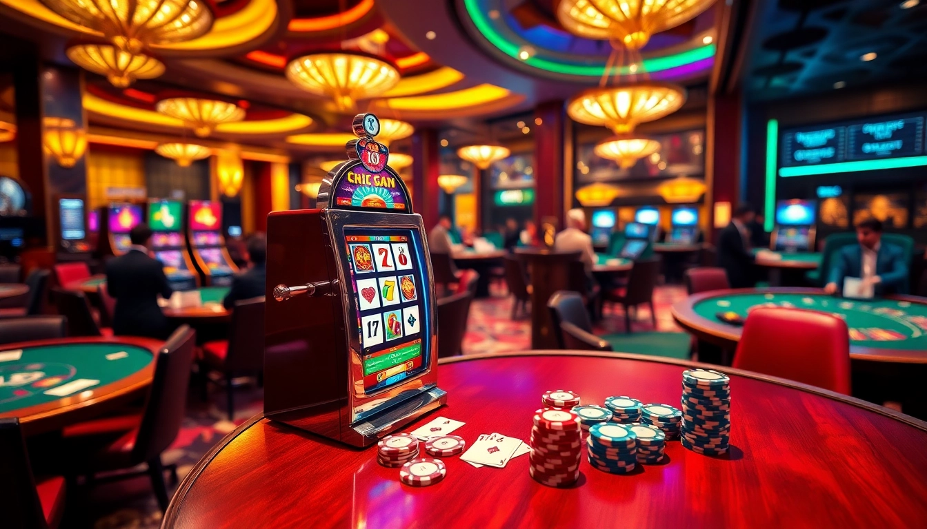 Experience the thrill of gambling at nhà cái tr88 with vibrant casino tables and exciting games.