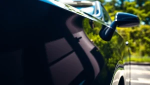 Enhance your vehicle's shine with paint protection film near me, showcasing a glossy finish.