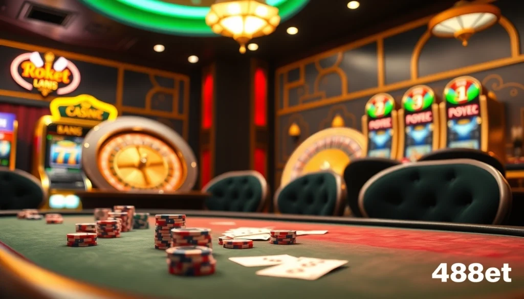 Disfruta de juegos emocionantes y apuestas altas en el lujoso casino de 488bet.