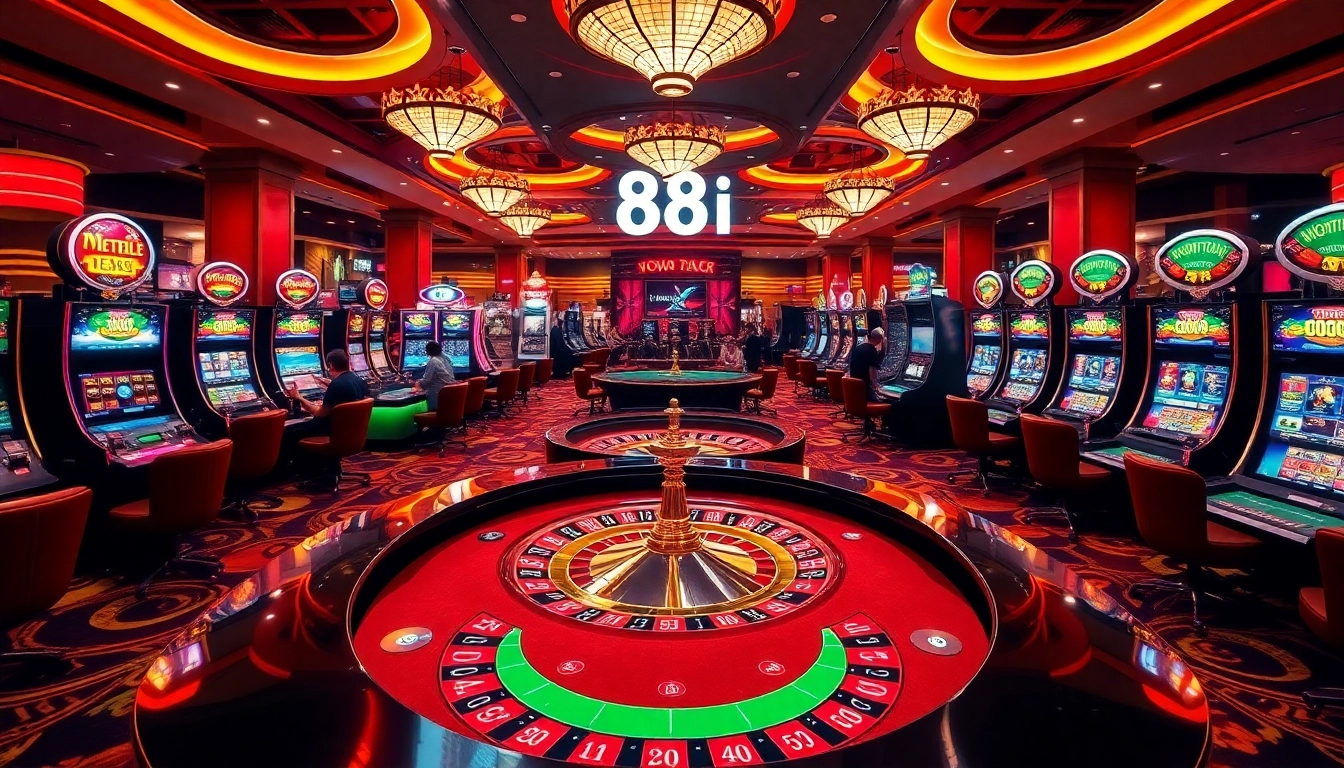 Experience thrilling gameplay at 88i casino with vibrant roulette, poker tables, and exciting slots.