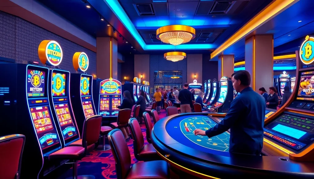 Profitez d'une expérience captivante au Bitcoin casino avec des jeux de table et des machines à sous illuminées.