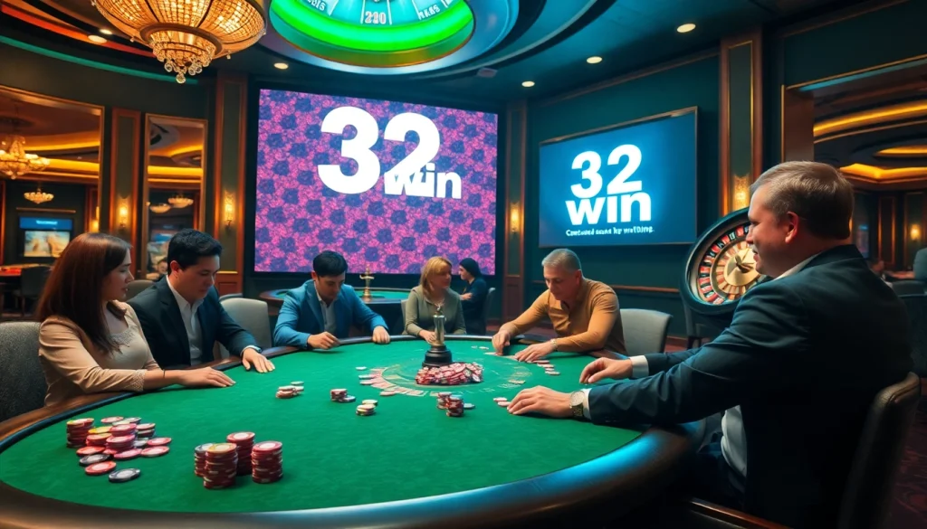 Experience the thrill of gambling at a casino table with 32 win moments of excitement.