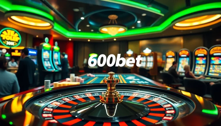 Experience the thrill of winning at 600bet with vibrant casino visuals and exciting games.