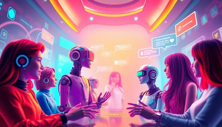 Engaging scene showcasing spicy chat ai with diverse AI characters and interactive chat features.