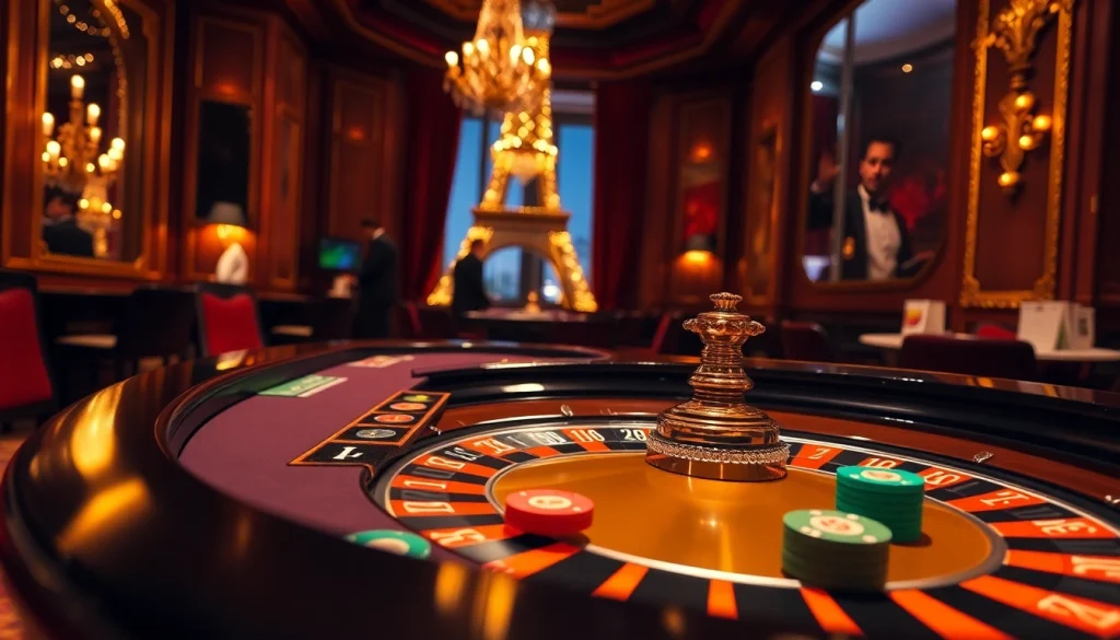 Jouer au casino en ligne France légal avec une ambiance élégante et des éléments de jeu.