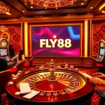 Excited players engaging in online casino games including đăng ký FLY88 for a thrilling experience.